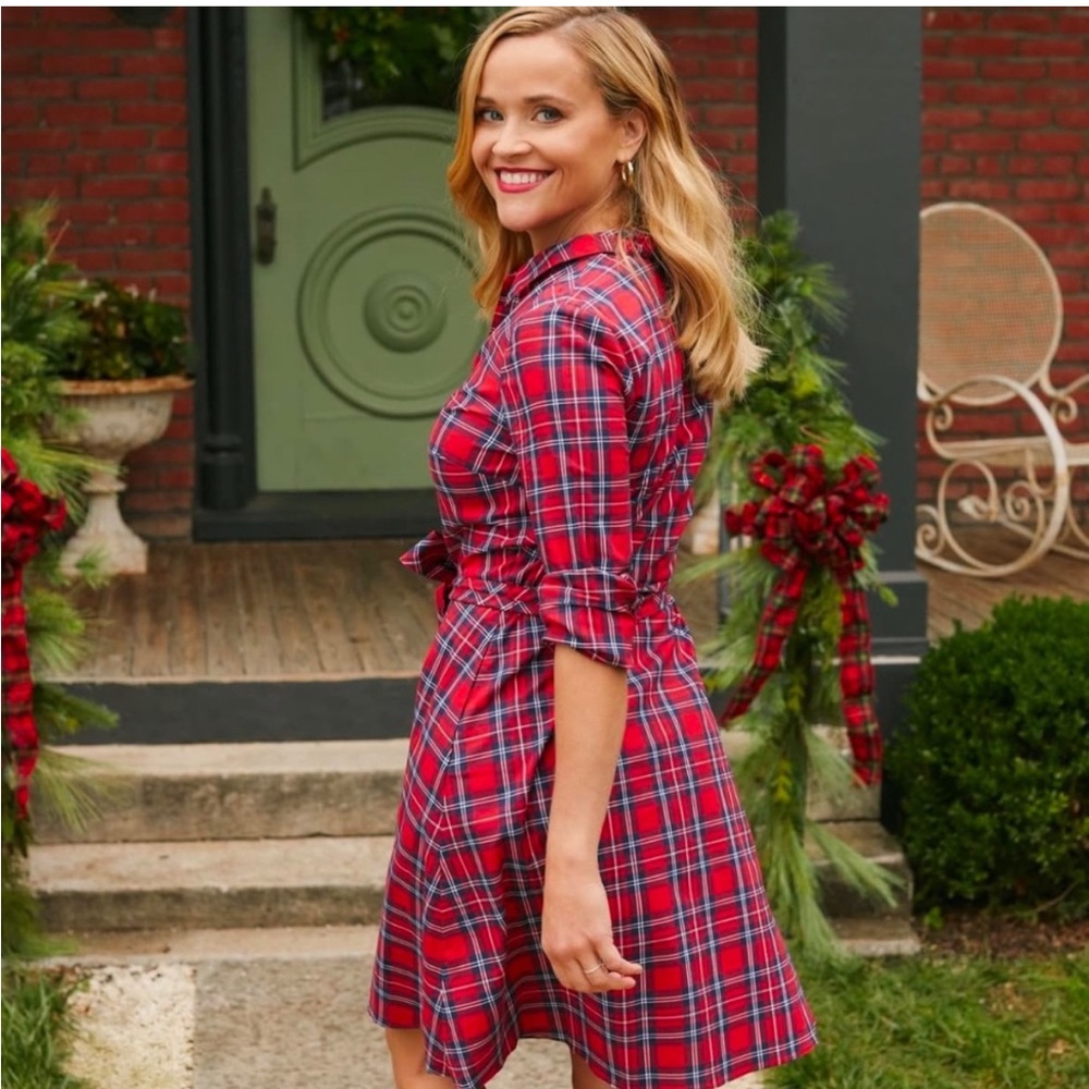 Draper James Red and Blue Plaid Dress